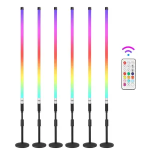 Lights 6Pack US Warehouse Stock TL-100Pro 1m Portable Wireless Rechargeable RGB Tube Light For DJ Dance Party Event Stand Stage Lights