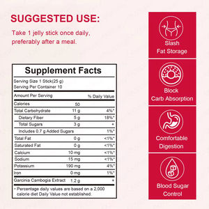 Gelatina para Control de Peso de 250g con Semillas de Chía, Extracto de Garcinia Cambogia y Colágeno en Barra para Mujeres y Hombres - Product Image 2