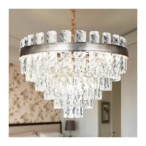 Hotel Glass Crystal American Modern Style Creative Chandelier Simple Ceiling Lamp Restaurant Antlers Chandeliers Pendant Light