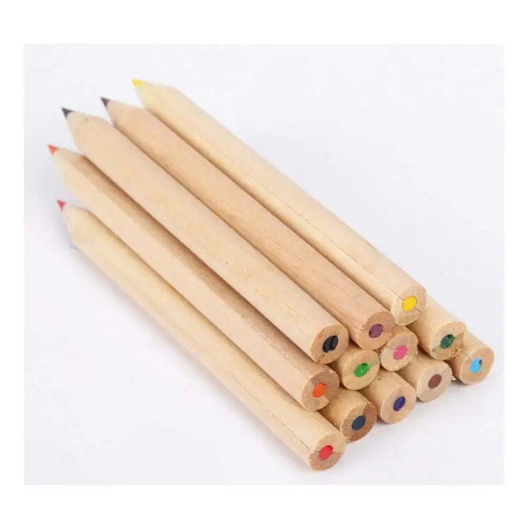 Tubo de papel Kraft de color de madera de lápices 12 colores 12 palos lápiz