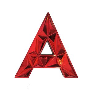 Lettre décorative 3D en ABS électroplaqué rouge, modèle Qi Li, pour publicité - Product Image 2