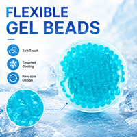 Compresse chaude/froide réutilisable en PVC souple avec billes de gel rondes pour la réduction de la fièvre, le soulagement de la douleur et la réduction des gonflements (OEM)