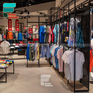 חנות בגדים גופי בית חנות בגדים חנות תעשייתי צינור ביגוד מתלה קיר רכוב מתלי בגדים תלייה - Product Image 3