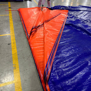 Bâche en PE bleue/orange, haute résistance, grande capacité, couvertures industrielles, options de couleur et de taille - Product Image 4