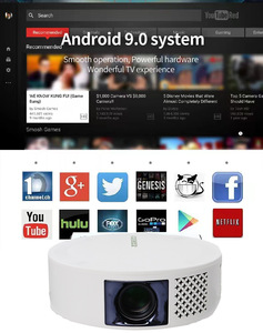 200 Inch Huge Screen 4k Video <strong>Decoding</strong> T269 Smart Projector Dual Band Wifi Android 9.0 Hifi Speaker Projector Factory - Product Image 5