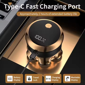 Afeitadora Eléctrica Rotativa Inteligente Portátil Profesional para Hombre, Recortadora de Barba, Resistente al Agua IPX7, 7 Cuchillas, Carga USB, Lavable, para Cuerpo y Rostro - Product Image 3