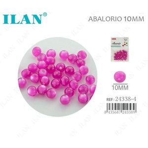 Perline ILAN Abalorio 10mm in Occhio di Gatto Rosa per Creazione di Gioielli - Product Image 1