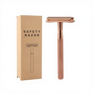 Men's Straight Metal Stainless Steel Double Edge <b>Shaving</b> Safety Razor XE-Zhao Face Tool - Product Image 3