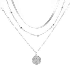 Collana con ciondolo di loto multistrato da donna, alla moda e individuale con perline d'<span class=keywords><strong>oro</strong></span> a catena a catena - Product Image 3