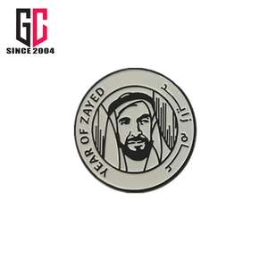 Logotipo personalizado <span class=keywords><strong>de</strong></span> fábrica <span class=keywords><strong>de</strong></span> metal, Oman, Retrato, esmalte duro, etiqueta magnética <span class=keywords><strong>de</strong></span> metal, pin UAE, Dubai, figuras, insignia con imán fuerte - Product Image 1