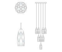 Yihao CHATELET Petit lustre circulaire moderne en laiton pour intérieur, forme ovale minimaliste pour les chambres d'hôtel, style postmoderne mi-siècle