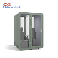 Cabine de bureau acoustique professionnelle moderne en alliage d'aluminium préfabriquée pour 2 personnes, insonorisée, pour réunions, espace de travail silencieux, salle téléphonique