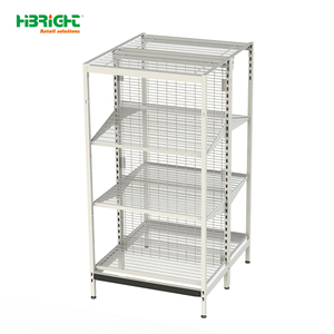 Highbright Multi-tier Bread Display Shelving with <b>Wire</b> Grid Back & Angled <b>Shelves</b> - Product Image 1