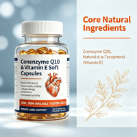 CoQ10 à haute absorption 400mg en gélules molles avec vitamine E naturelle, huile de son de riz et D-alpha tocophérol pour la santé cardiaque OEM/ODM