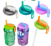Haute Qualité Prêt Stock Coloré Réutilisable Potable Étanche De Qualité Alimentaire Silicone Couvercle Canette Soda Couverture