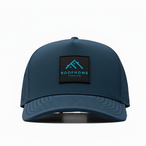 OEM Custom Logo Structured <b>Waterproof</b> <b>Golf</b> Baseball Cap Laser Cut Hole Rubber Patch Snapback <b>Hat</b> Outdoor Sports Cap - Product Image 2