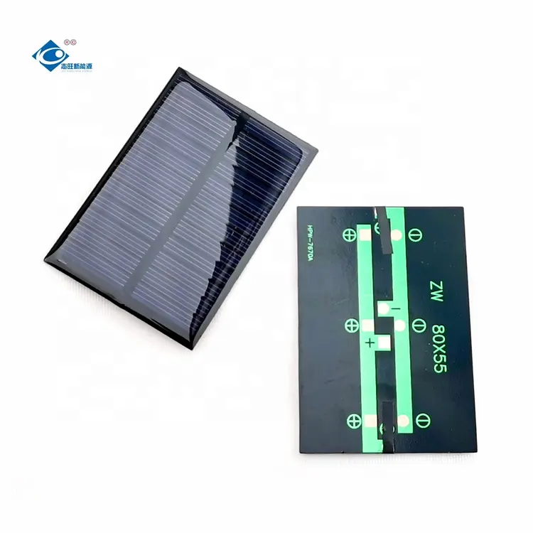 Epoxy Resin Solar Panel 0.65W Customized Poly Cell Solar Panels ZW-8055-6V Mini Solar Panel Charger 6V
