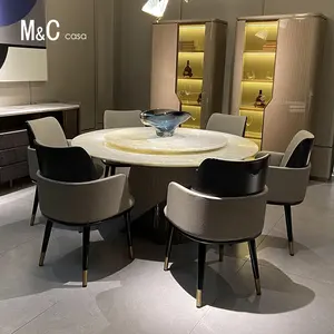 Luxury Italianmodern Luxury Dining Table Seater 6 Dining Room Furniture Dining Table Set Marble Top