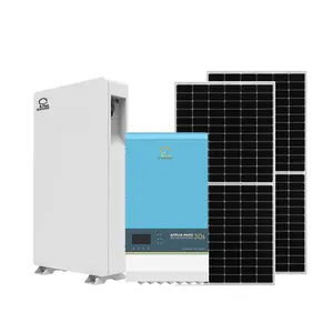 Sistema completo de energía solar paneles solares sistema de energía solar híbrido 5kw sistema de energía solar para el hogar