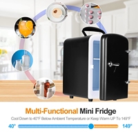 Mini Refrigerador de Belleza de 36W y 4L, Refrigerador Portátil para Viajes, Auto y Hogar con Congelador, Enfriador y Calentador, Bajo Nivel de Ruido, para Cuidado de la Piel y Cosméticos