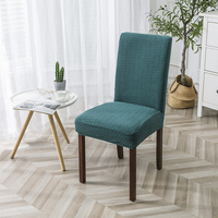 Housse de chaise en velours jacquard épaissi, universelle, extensible, à carreaux, pour salle à manger, hôtel, banquet, bureau, réunion