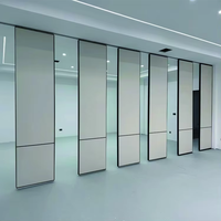 Sliding Wall Wooden Office Acoustic Partition Panel Removable Partition Wall with Door Dividing Space Waterproof