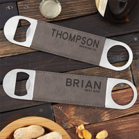 Ouvre-bouteille enduit de cuir PU personnalisé de haute qualité pour l'impression par sublimation Faux ouvre-bière portables pour la fête