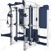 Station multifonction intégrée : Rack de musculation, Lat Pulldown, Rameur, Smith Machine, Cable Crossover, Double Blocs de Poids
