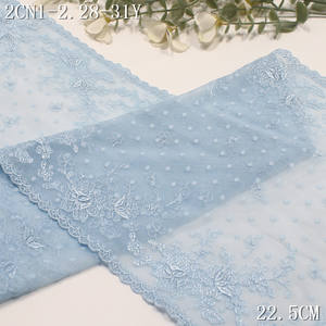 23cm morbido elastico nero rosso blu Tulle ricamato pizzo <span class=keywords><strong>con</strong></span> piccoli pois fiore elasticizzato pizzo ricamato per donna reggiseno - Product Image 4