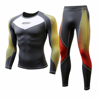 Joyord Nouveau Personnalisé Respirant MMA Full Sleeve Rash Guard MMA Compression Gym Workout Shirts Rash Guards Set