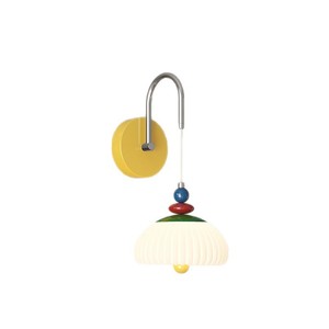 French Retro Style Wall <b>Lamp</b> LED E27 Switch Control Creamy Decorative Ambient Light for Bedroom Children's Room Hallway - Product Image 4