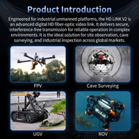 Prêt à expédier : Liaison vidéo fibre optique HD 1080P pour drone industriel, idéale pour l'inspection de grottes, avec OSD complet Betaflight et faible latence