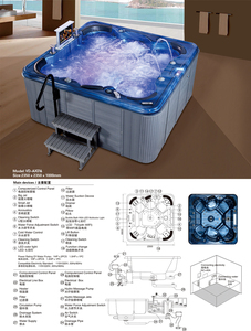 Bañera de hidromasaje de lujo para jardín, <span class=keywords><strong>spa</strong></span> al aire libre 6 <span class=keywords><strong>lay</strong></span> z con tv - Product Image 2