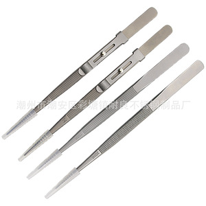 Stainless steel adjustable gemstone <b>clips</b>, lockable, extended anti-slip tweezers, diamond and jewelry tweezers - Product Image 4