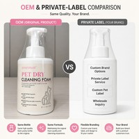 ZouRunAn Schiuma Detergente a Secco per Animali Domestici 500ml 17.59oz con Tappo Protettivo, Estratto Vegetale Delicato Non Irritante, Vendita all'Ingrosso