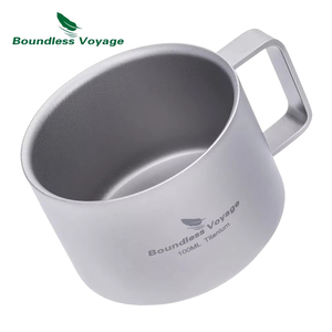 Tazza da Caffè in Titanio Boundless Voyage, Tazza da Campeggio Mini a Doppia Parete, Tazza da Caffè 100ml Ti3085D - Product Image 3