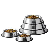 Bol à riz en acier inoxydable personnalisé pour chiens, écologique, étanche, solide, moderne, portable, distributeur de nourriture pour animaux de compagnie, base antidérapante, bol élégant