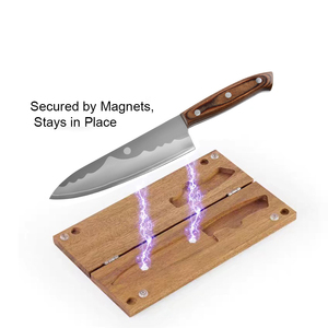 Tabla de Cortar de Madera con Diseño Personalizado Todo en Uno, Cuchillo de Chef de Acero Forjado, Cuchillo de Cocina, Cuchillo Especializado para Acampar al Aire Libre - Product Image 4