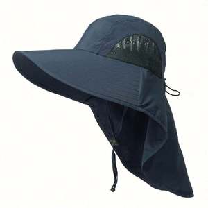 Chapeau de soleil unisexe d'été en gros pour l'extérieur, à large bord, protection UV, casquette de pêche respirante, chapeau pare-soleil - Product Image 6