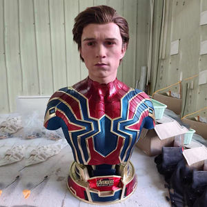 Statua Busto di <span class=keywords><strong>Spiderman</strong></span> in Resina Ecologica, Modello Artigianale, Ornamento per Serie TV e Decorazioni Domestiche - Product Image 1