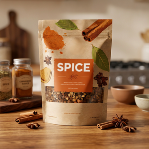 High Quality Custom 100% Natural Stand Pouch Biodegradable Eco-Friendly Kraft Paper Zipper Bag Magnetic Closure Lamination Jelly - Product Image 1
