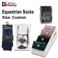 Chaussettes d'équitation OEM d'usine, design personnalisé, chaussettes d'équitation hautes jusqu'au genou, chaussettes d'équitation unisexes hautes jusqu'au genou, chaussettes d'équitation pour bottes hautes