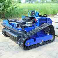 Tondeuse à gazon télécommandée robuste 224CC à essence 4500W, autopropulsée, zéro-turn, fonction mulching, largeur de coupe 55cm, châssis en acier