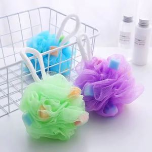 2026 Durable Large Ball With Strap Exfoliating Towel Flower Design Nylon Sponge Particles Bath Bubble Net - Product Image 1