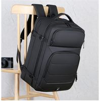 Sac à dos pour ordinateur portable 17 pouces de grande capacité Sac de voyage étanche en nylon Port de charge USB Caractéristiques antivol pour hommes Collège