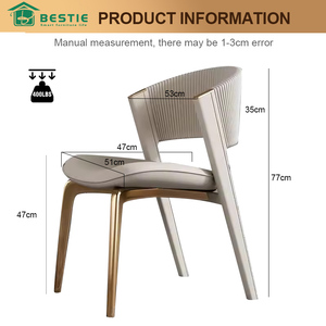 Sedia da Pranzo Moderna di Lusso in Stile Nordico 2.0 con Gambe in Acciaio Inox Spazzolato Dorato per Ristorante e <span class=keywords><strong>Cucina</strong></span> - Product Image 5