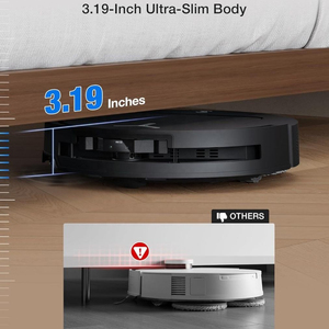 สำหรับ ECOVACS สำหรับ DEEBOT T50 PRO หุ่นยนต์ดูดฝุ่นถูพื้นอัจฉริยะ ดีไซน์บางเฉียบ 3.19 นิ้ว แรงดูด 15000Pa ระบบป้องกันผมพันกัน ZeroTangle 2.0 ระบบป้องกันขอบ TruEdge พร้อมระบบ AIVI - Product Image 5