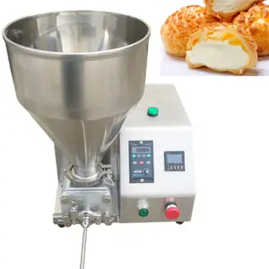 Commercial puff cream cheese filling machine bread cake cream injecting spreading coating machine
