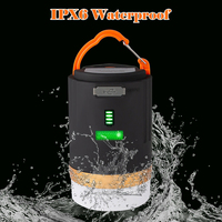 Lampe de camping LED portable à télécommande, lampe de secours pour l'extérieur, lampe suspendue pour tente, lampe de nuit, chargeur de téléphone, équipement de randonnée, lanterne de camping