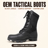 Bottes tactiques noires KMS OEM en gros, personnalisées, respirantes, confortables, pour l'entraînement et la randonnée, bottes tactiques pour hommes